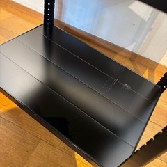 2段 ブラック スチールラック 収納棚の画像