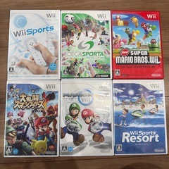 Wii セット　ソフト6本付きの画像