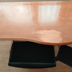 木製 パソコン机・椅子の画像