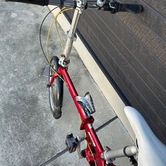 ダホンroute アルミ折りたたみレッド　ケース付き　整備済みミニベロの画像