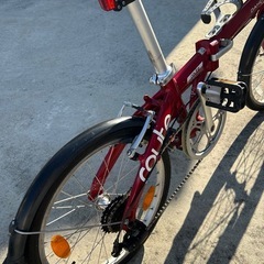 ダホンroute アルミ折りたたみレッド　ケース付き　整備済みミニベロの画像