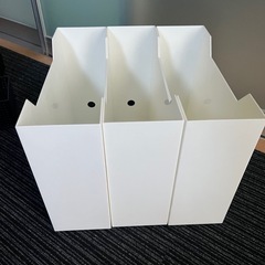 3個セット　ポリプロピレンファイルボックス　ニトリ　A4ファイルケース2(Nオール ホワイト)レギュラーの画像