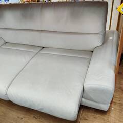 【愛品倶楽部柏店】合皮2人掛けソファ 座面引出し式3段階スライド 幅180cmの画像