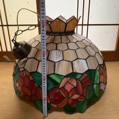 アンティーク ステンドグラス ライト 照明 レトロ 花柄 の画像