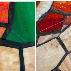 アンティーク ステンドグラス ライト 照明 レトロ 花柄 の画像