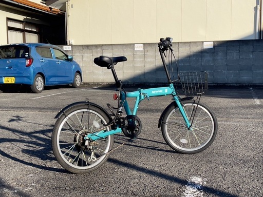 SIAFEI 20inch 折りたたみ 自転車 ミント色 (Apfel Saft) 金手の