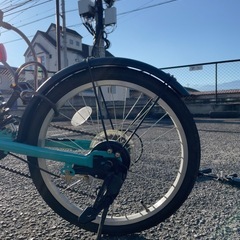 SIAFEI 20inch 折りたたみ 自転車 ミント色  の画像