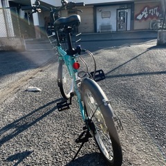 SIAFEI 20inch 折りたたみ 自転車 ミント色  の画像