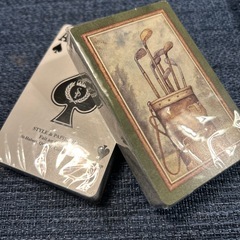 STYLE & PAPIER ブリッジ用トランプ 未開封 カナダ製 ゴルフ柄の画像