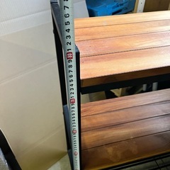 アイアン ウッド ラック 棚の画像