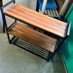 アイアン ウッド ラック 棚の画像