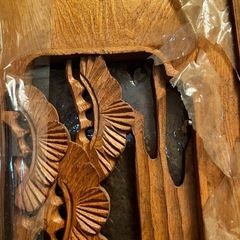 値下げ⚪︎手彫り欄間　２枚セットの画像