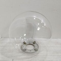  昭和時代/ 水銀灯/ 硝子シェード/ 直径約50㎝/ 街灯/ 球状ガラス電傘/ 電笠/ ガラスカバー/透明ドーム/ 照明部材/ 工場/ 倉庫 C0EZ0117の画像