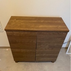 LOWYA ロウヤ キャビネット リビング収納 サイドボード 日本製 扉付き おしゃれ 幅74cm ライトブラウンの画像