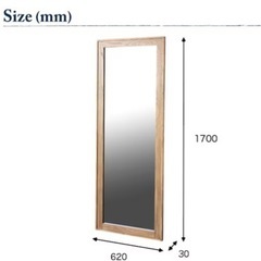 ヴィンテージな雰囲気の木製ミラー の画像