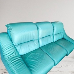 3人掛け 本革ソファ／年末年始対応・1/5までの画像