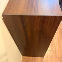 【美品】木目調 収納ボックス（3段・可動棚）の画像