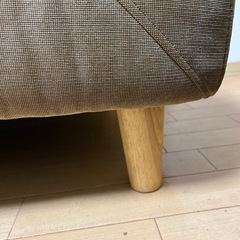 【後２日で処分& 今なら無料】2人がけソファ／ブラウン系の画像