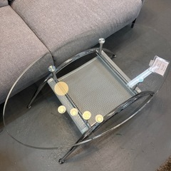 ニトリ　センターテーブル　ガラステーブルの画像