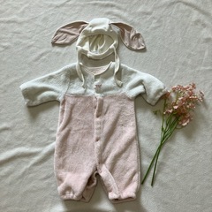 50 60 70 新生児　カバーオール　つなぎ　女の子の画像