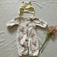 50 60 70 新生児　カバーオール　つなぎ　女の子の画像