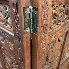 ★アジアン★パーテーション・木製・木彫り・4連・アジアン家具・間仕切り・高さ152cmの画像