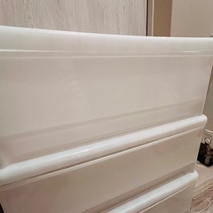 収納ケース　3段　　横54.高さ63.奥行き40 白　の画像