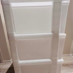 収納ケース　3段　　横54.高さ63.奥行き40 白　の画像