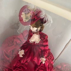 フランス人形／ガラスケース入り／年末年始引き取り1/5までの画像