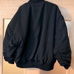 キッズ　ジャケット　MA-1風　黒の画像