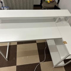 【引取限定／無料】収納たっぷりL字ワークデスクの画像