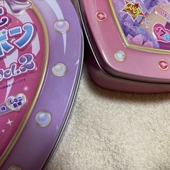 しなこボンボンのピンク缶パープル缶の2個。開封済みで中身在庫あり。の画像