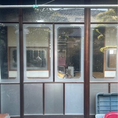 昭和初期の古民家ガラス戸の画像