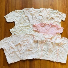 日本製短肌着、コンビ肌着セット（女の子用）サイズ50〜60の画像