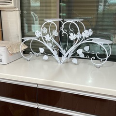展示品　アイアン　ハート　フラワースタンド　花台の画像