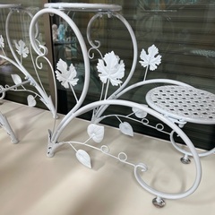 展示品　アイアン　ハート　フラワースタンド　花台の画像