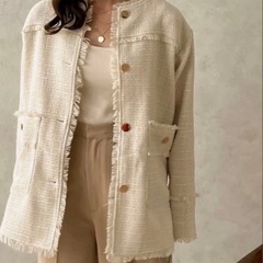 アプレジュールクレア　ツイードジャケット　XLの画像