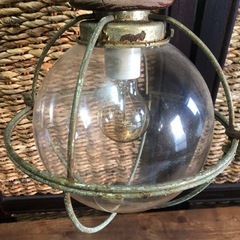 希少！レトロ ペンダントライト マリンランプ風　シャビー ヴィンテージ 実働の画像