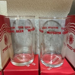 レトロなグラス　アサヒビール　三ツ矢サイダー　グラス6個の画像