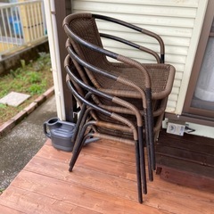 ガーデンチェアー4脚の画像