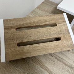 【LOWYA】L字型木製デスク 引き出し付き 140cmの画像