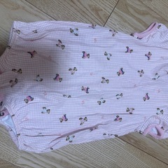 Ralph Lauren ピンクチェックロンパース 70cmの画像