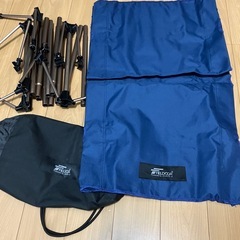 キャンプ用品セット　コット　焚火台
の画像