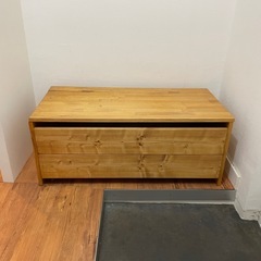 DIY木製収納ベンチ　の画像