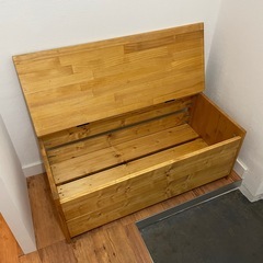 DIY木製収納ベンチ　の画像
