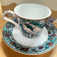 【未使用品】九谷焼 カップ＆ソーサー 2客セット 九谷仙龍の画像