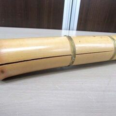 現状品 要修理 ジャンク 尺八 銘 晴邦 補修跡あり 全長約54.5cm 収納袋付き 和楽器 縦笛 中古 苫小牧西店の画像