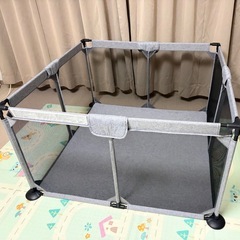 Smart Angel 四角いベビーサークル 標準サイズ グレーの画像