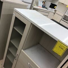 【ジャングルジャングル和歌山店】【Wa3606】レンジボード ホワイト リユースショップ リサイクルショップ 中古家具 中古家電 中古自転車 古着 冷蔵庫（の画像