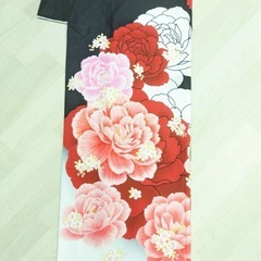 着物小紋黒系66の画像